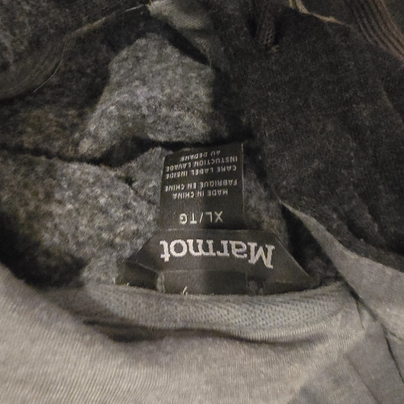 Marmot Men's Charcoal Hoodie - Picture 2 of 2